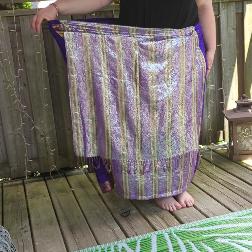 Purple And Gold Skirt - Picture 6 of 7